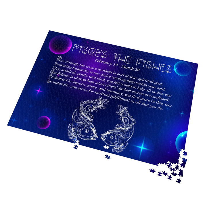 Pisces Acrostic Poem Puzzle - Tin Box