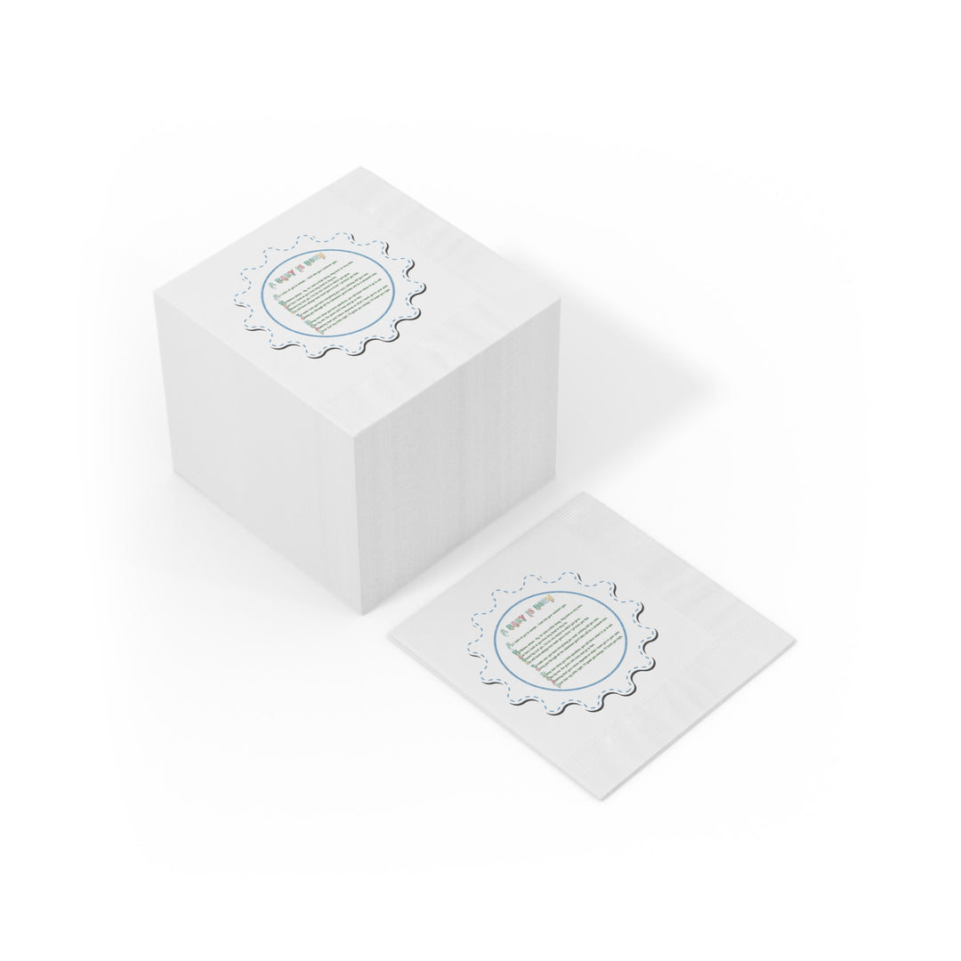 A Baby is Born Baby Shower Coined Napkins - No Personalization
