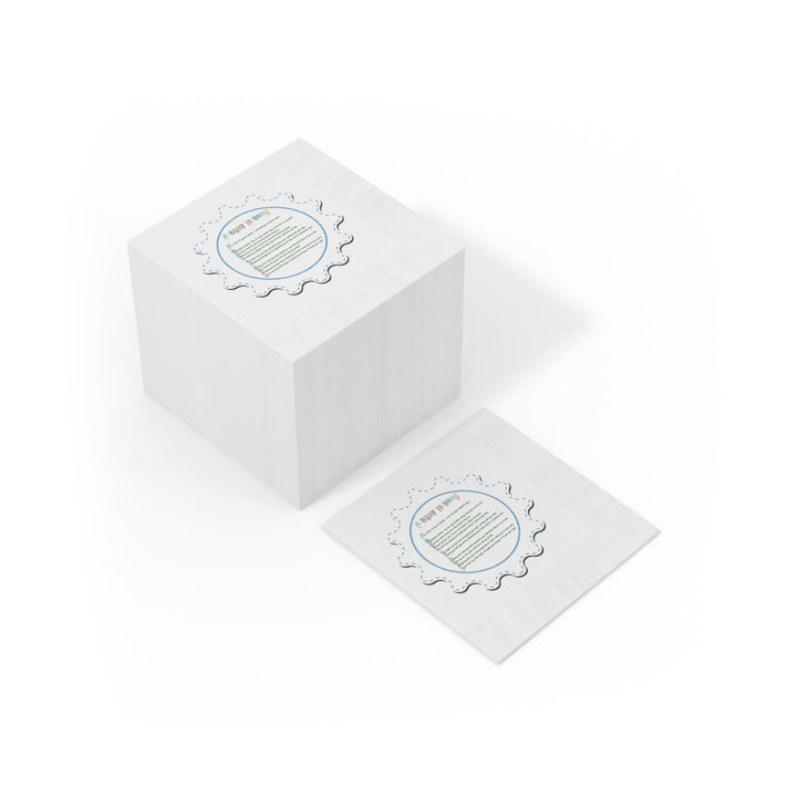 A Baby is Born Baby Shower Coined Napkins - No Personalization