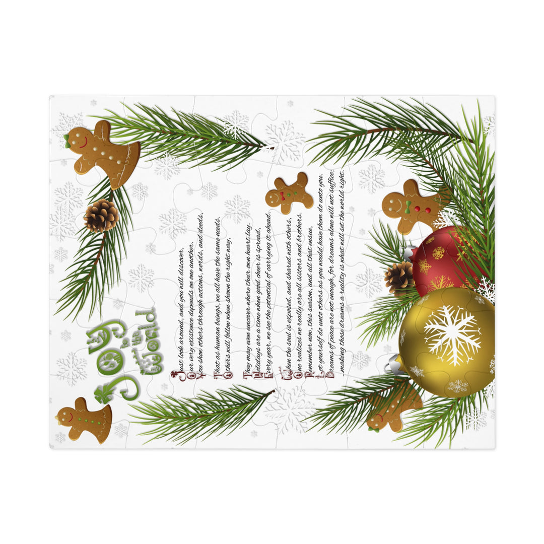 Joy to the World Acrostic Poem Puzzle - Gingerbread - Tin Box