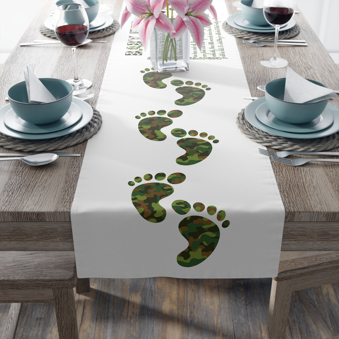 “Baby Feet” Table Runner - Camo