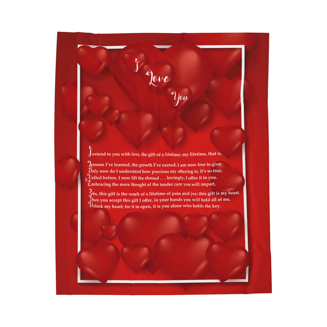 It's Just a Phrase "I Love You" Velveteen Plush Blanket