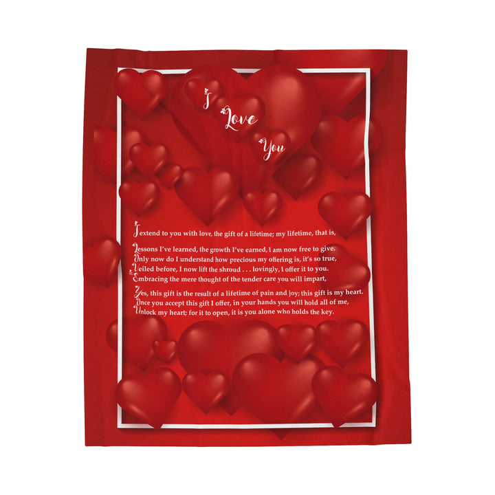 It's Just a Phrase "I Love You" Velveteen Plush Blanket