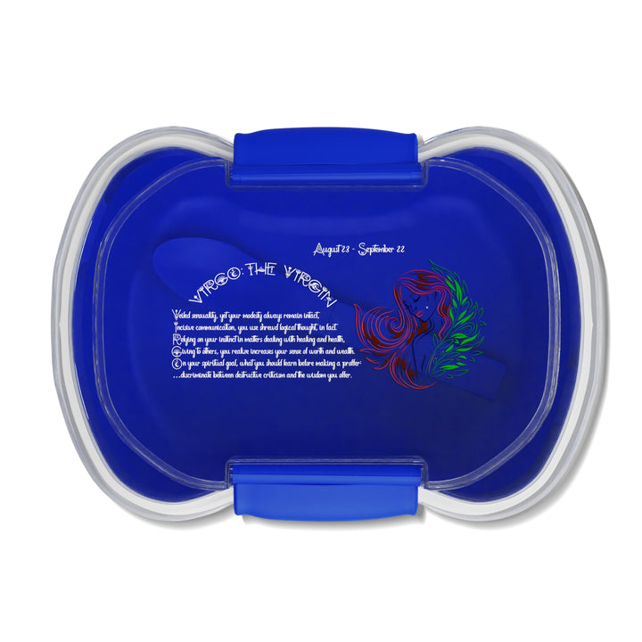 Virgo Acrostic Poem Two-tier Bento Box - Blue
