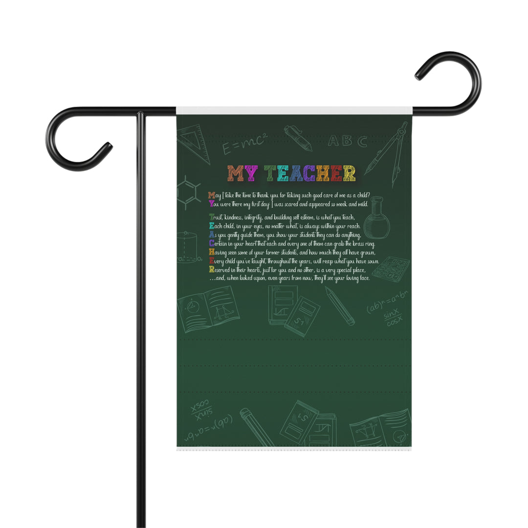 CHANGE GRAPHIC My Teacher  Acrostic Poem outdoor/Garden Banner