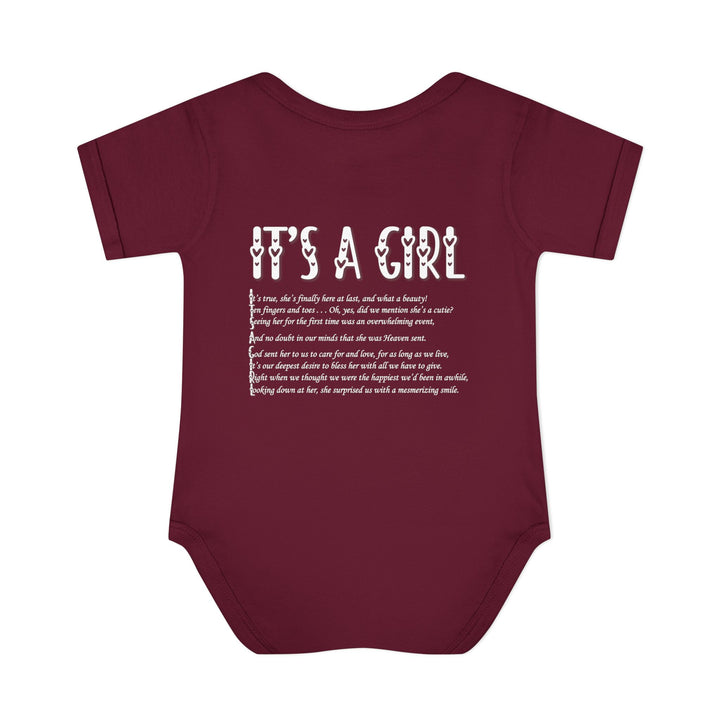 It's a Girl Acrostic Poem Baby Bodysuit - Ducky Design