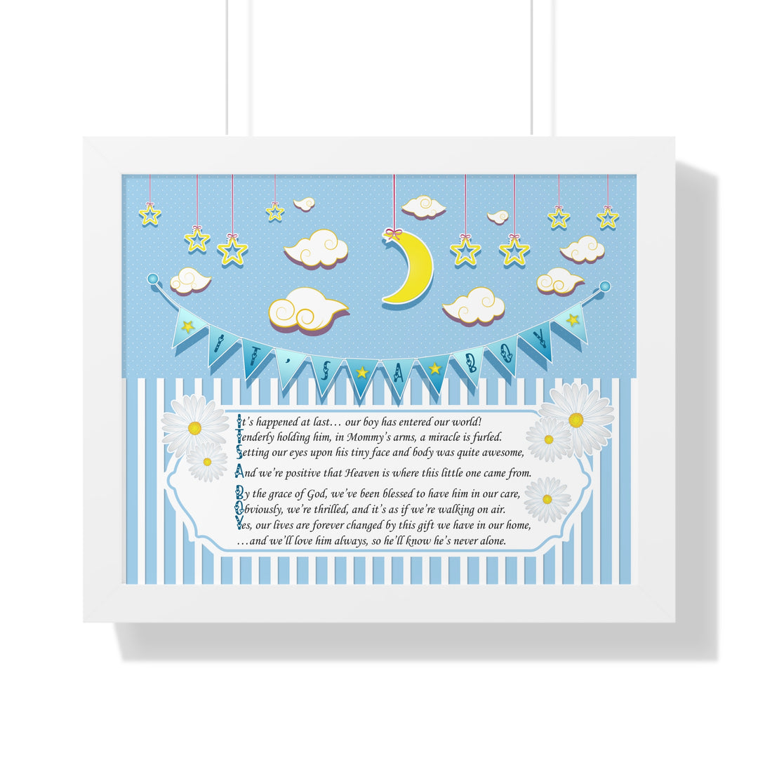 Baby Steps "It's a Boy" Framed Print Collection - No Personalization