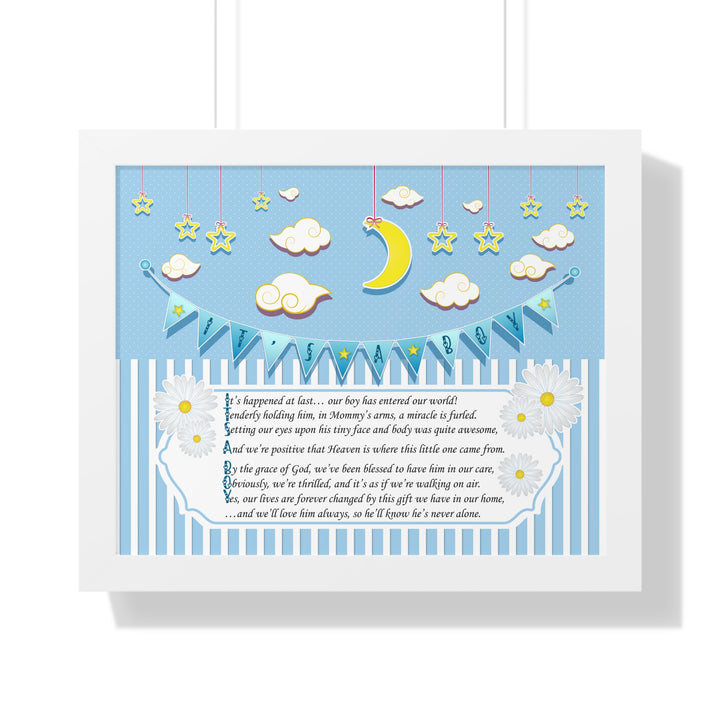 Baby Steps "It's a Boy" Framed Print Collection - No Personalization