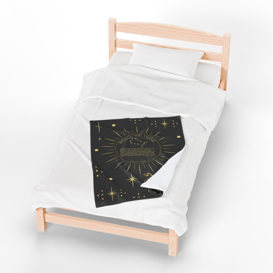 Gemini Acrostic Poem Velveteen Blanket