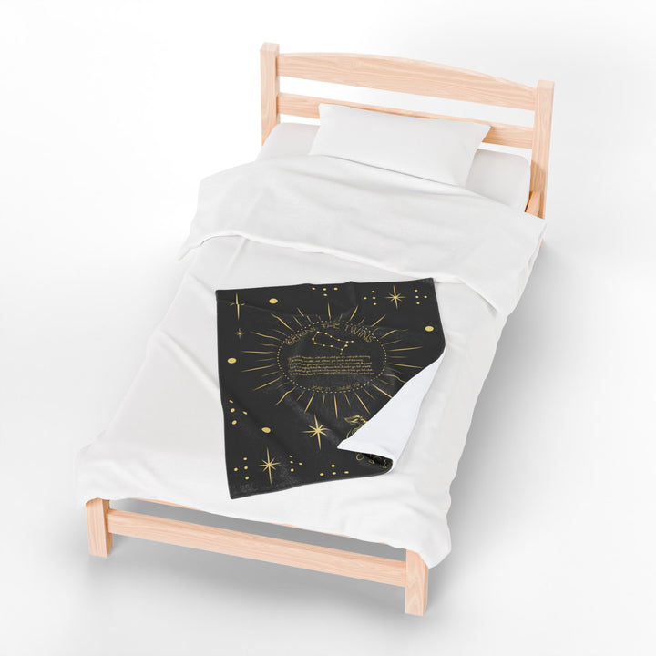 Gemini Acrostic Poem Velveteen Blanket