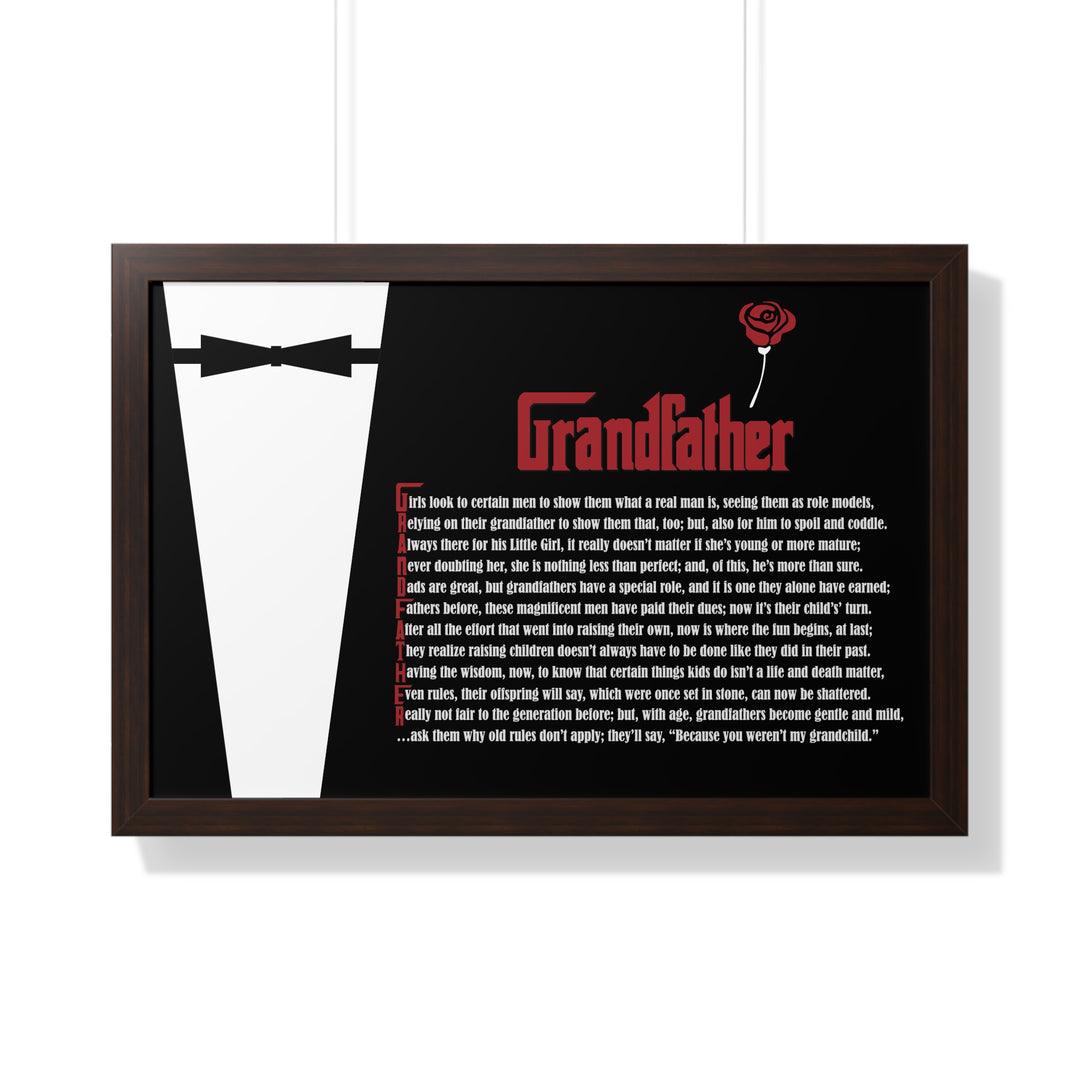 It's Just a Phrase "Grandfather" Framed Acrostic Poem Print