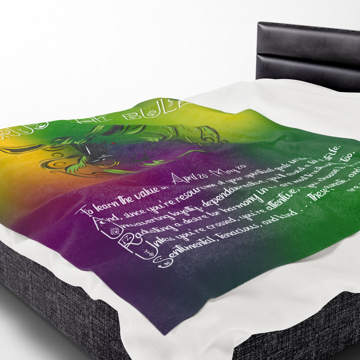 Taurus Acrostic Poem Velveteen Plush Blanket