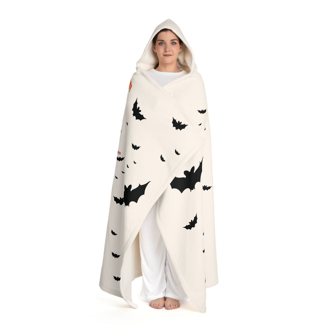Happy Halloween Acrostic Poem Hooded Sherpa Fleece Blanket - Zombies