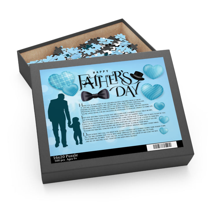 Happy Father's Day Acrostic Poem Puzzle for Husband - Father and Son