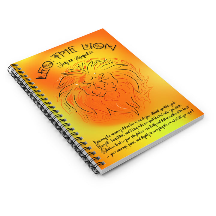 Written in the Stars "Leo" Spiral Notebook - Ruled Line