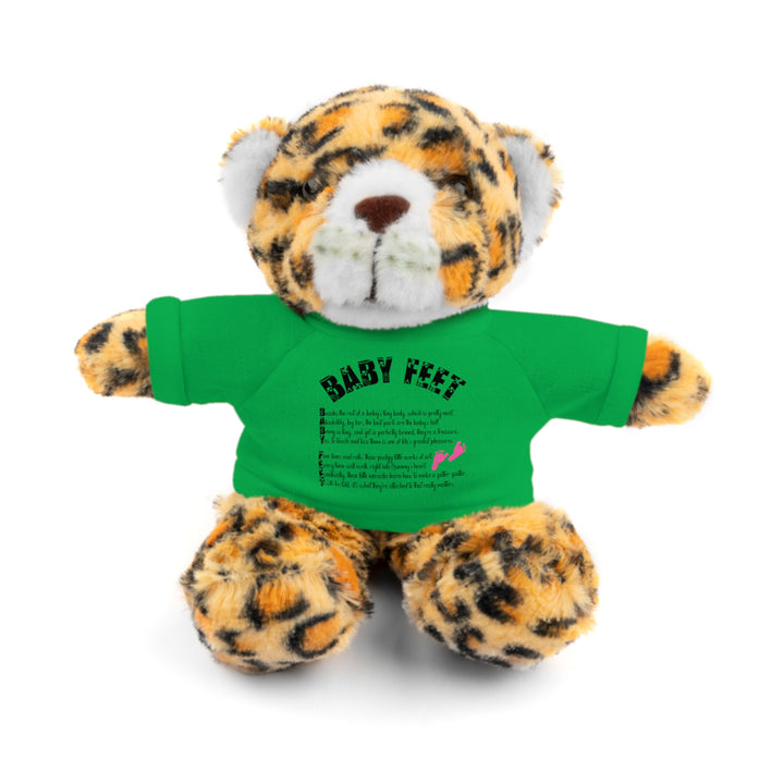 Baby Feet Acrostic Poem Stuffed Animal Collection with T-Shirt - Pink Footprints