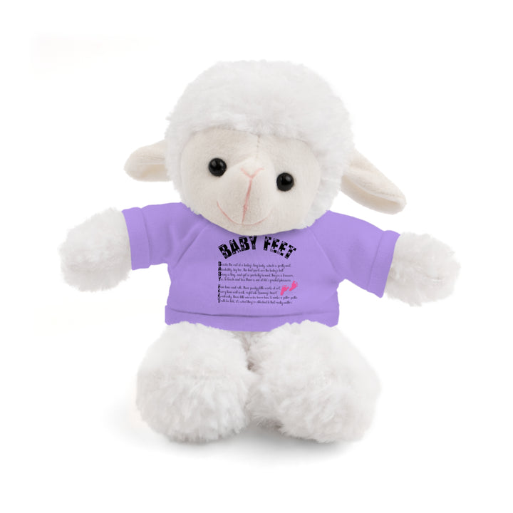 Baby Feet Acrostic Poem Stuffed Animal Collection with T-Shirt - Pink Footprints