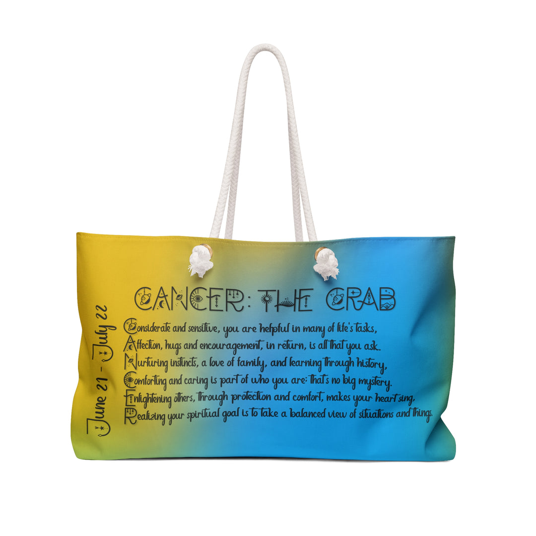 Cancer Acrostic Poem Weekender Bag