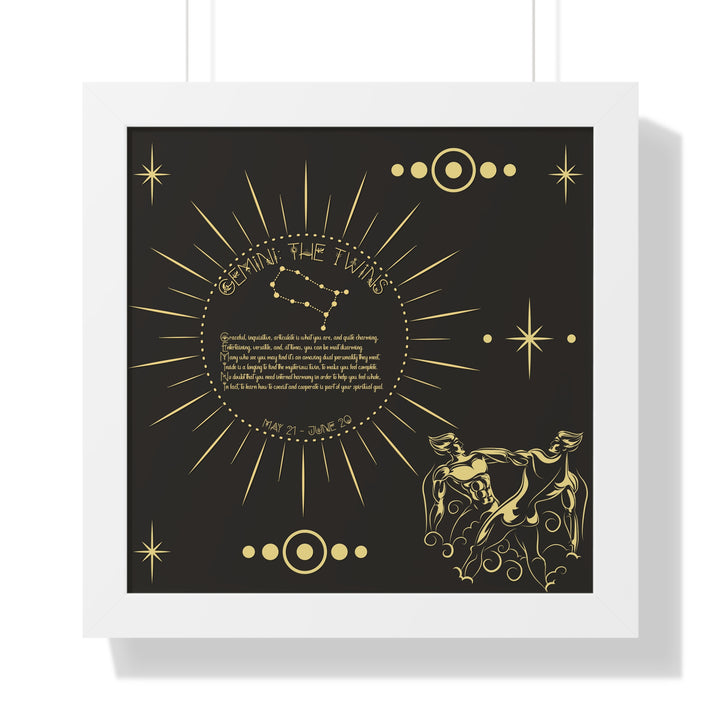 Written in the Stars Framed Acrostic Poem Print - Gemini