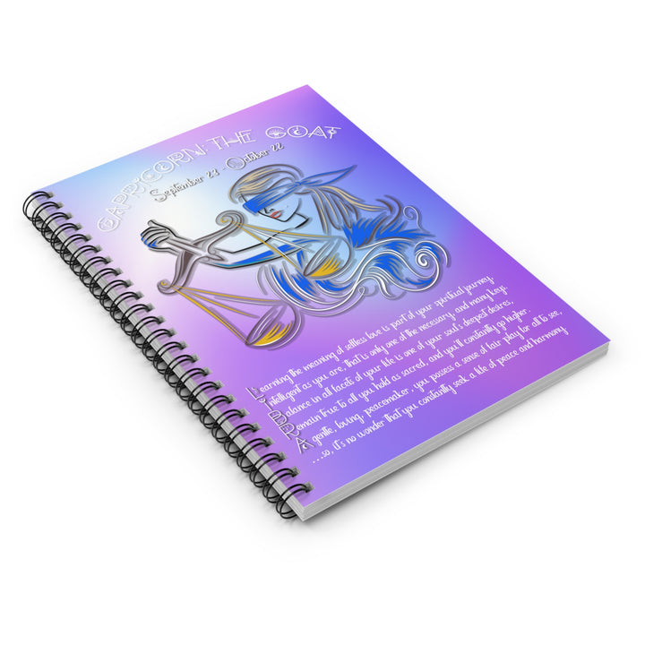Written in the Stars "Libra" Spiral Notebook - Ruled Line