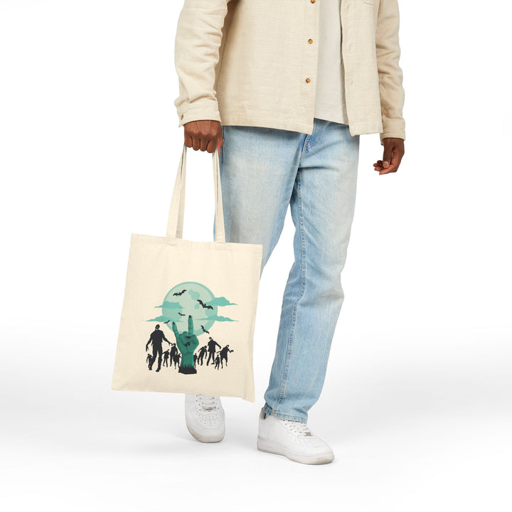 "Happy Halloween" Acrostic Poem Canvas Candy Tote Bag - No Personalization