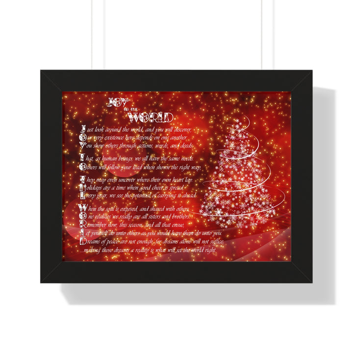It's Just a Phrase "Joy to the World" Framed Acrostic Poem Print