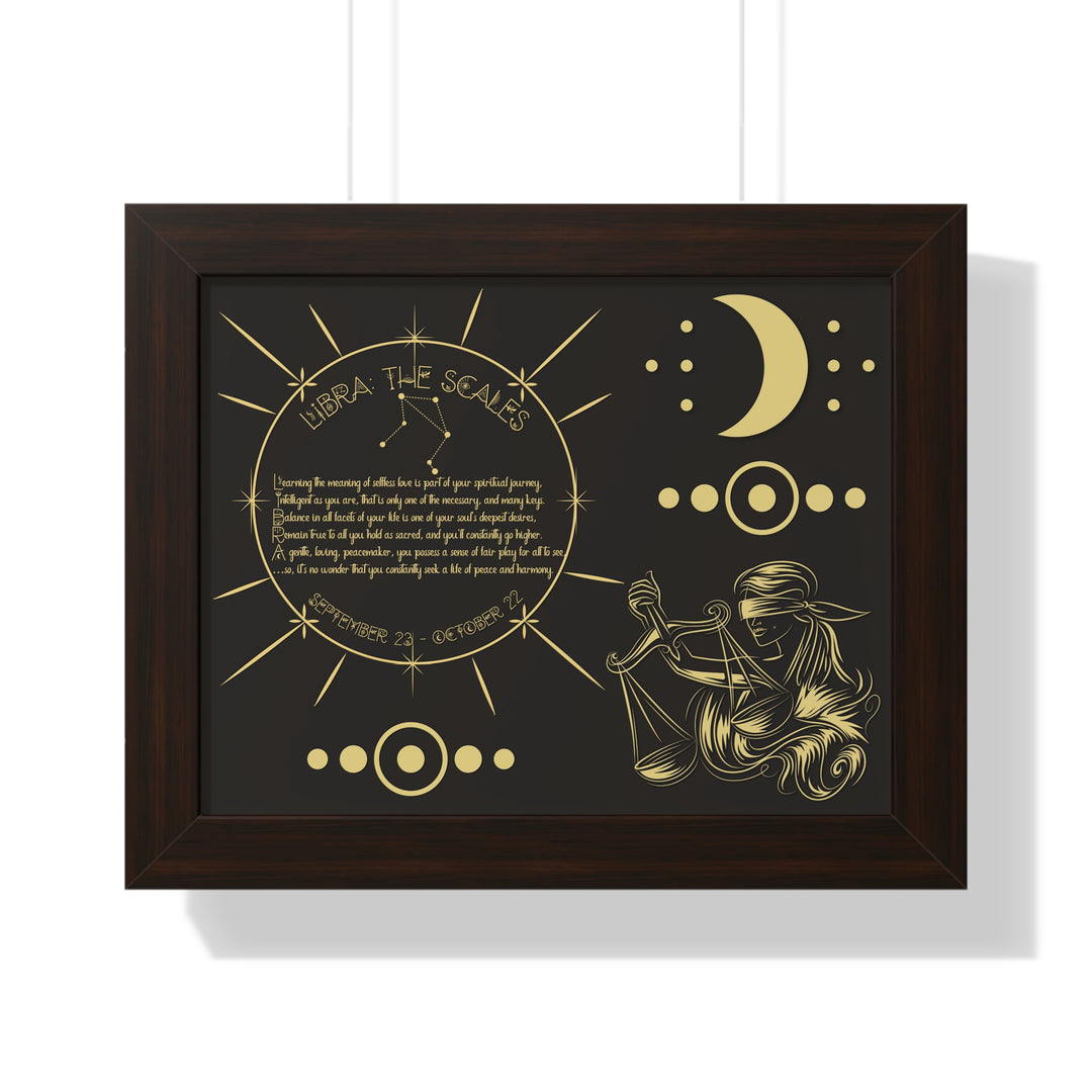 Written in the Stars Framed Acrostic Poem Print - Libra