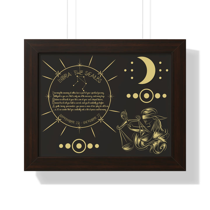 Written in the Stars Framed Acrostic Poem Print - Libra