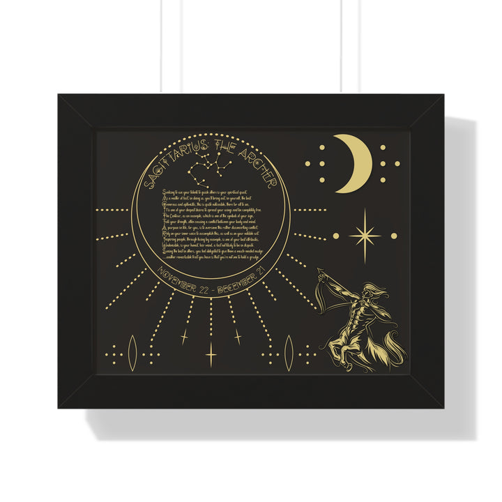 Written in the Stars Framed Acrostic Poem Print - Sagittarius
