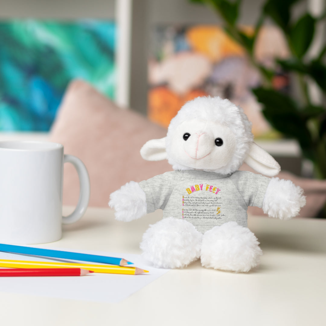 Baby Feet Acrostic Poem Stuffed Animals with Tee - Baby Feet - Gold Footprints