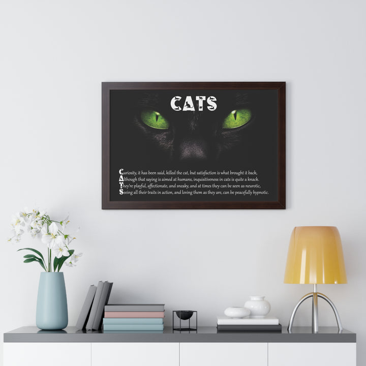 It's Just a Phrase "Cats" Framed Acrostic Poem Print