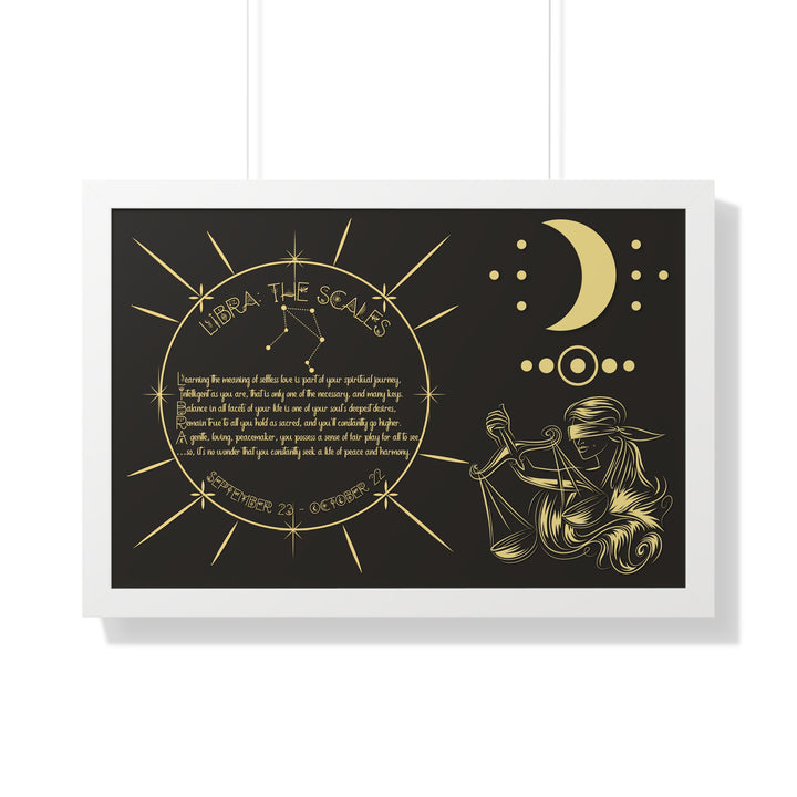 Written in the Stars Framed Acrostic Poem Print - Libra