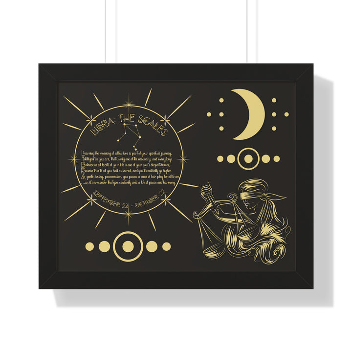 Written in the Stars Framed Acrostic Poem Print - Libra