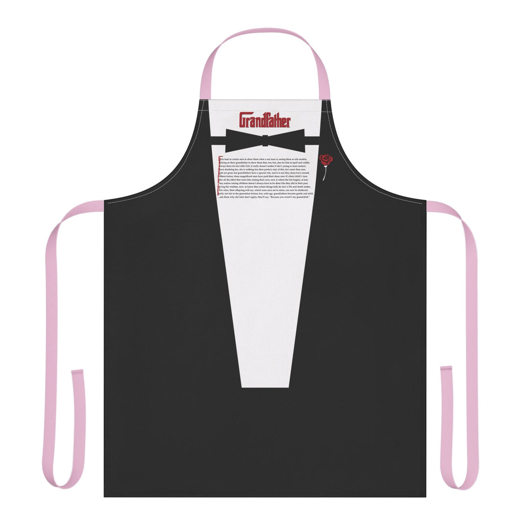 Grandfather Acrostic Poem Formal Adjustable Tie Back Chef Apron - Tuxedo Shirt