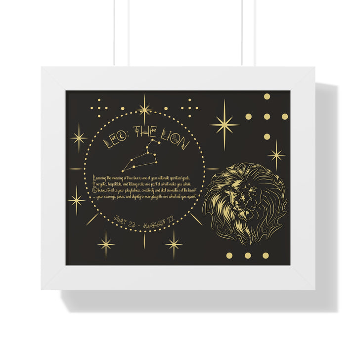 Written in the Stars Framed Acrostic Poem Print - Leo