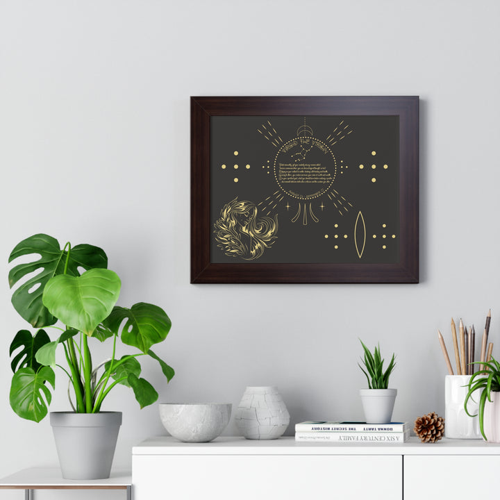 Written in the Stars Framed Acrostic Poem Print - Virgo
