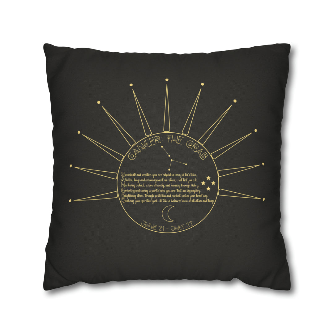 Written in the Stars Pillowcase/Cover Spelling Out "Cancer"