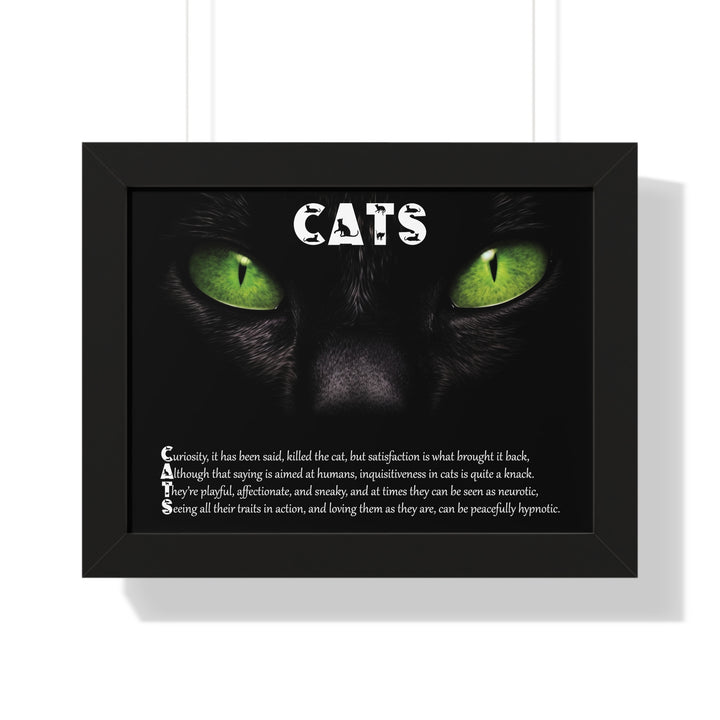 It's Just a Phrase "Cats" Framed Acrostic Poem Print
