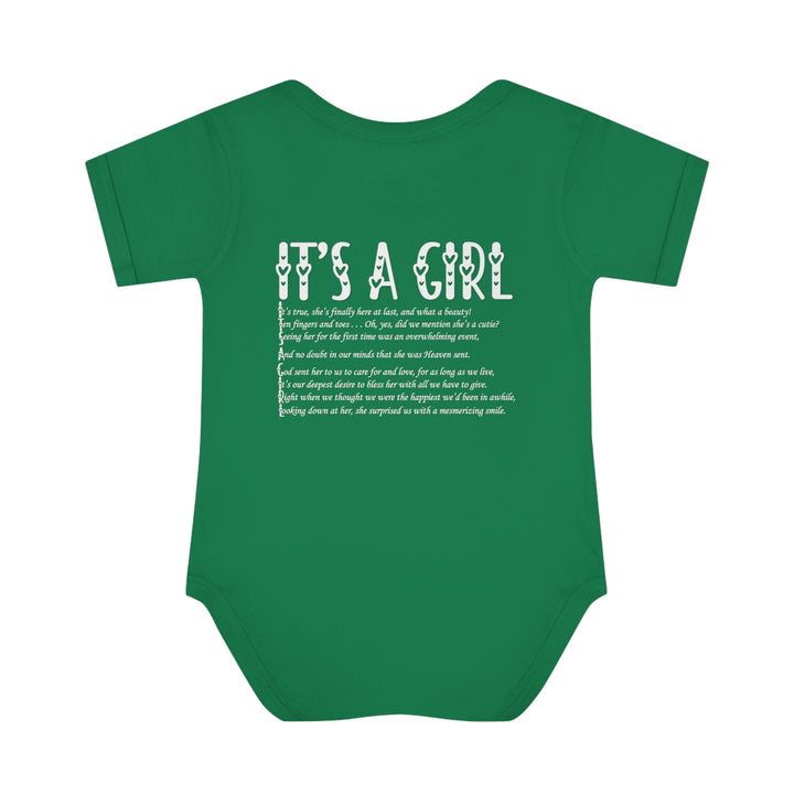 Baby Steps "It's a Girl" Acrostic Poem Bodysuit - Mommy & Baby Elephant