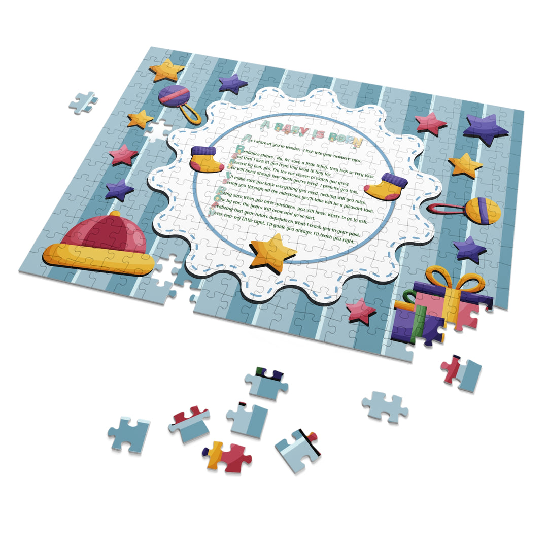A Baby is Born Acrostic Poem Puzzle - Stars - Tin Box