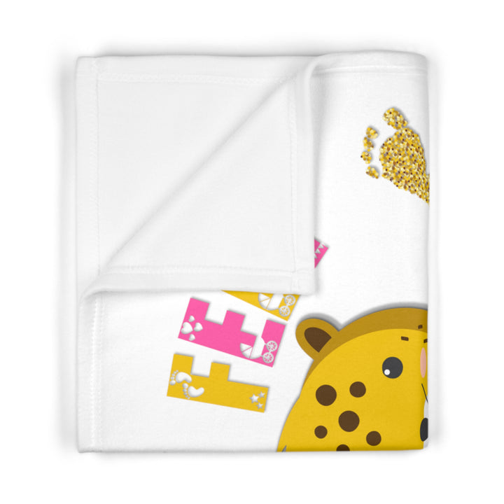 Baby Steps Baby Blanket with Acrostic Poem Spelling Out "Baby Feet"