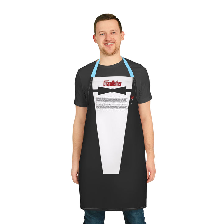 Grandfather Acrostic Poem Formal Adjustable Tie Back Chef Apron - Tuxedo Shirt