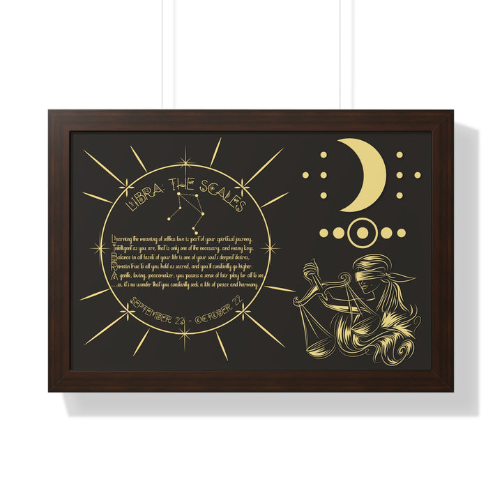 Written in the Stars Framed Acrostic Poem Print - Libra