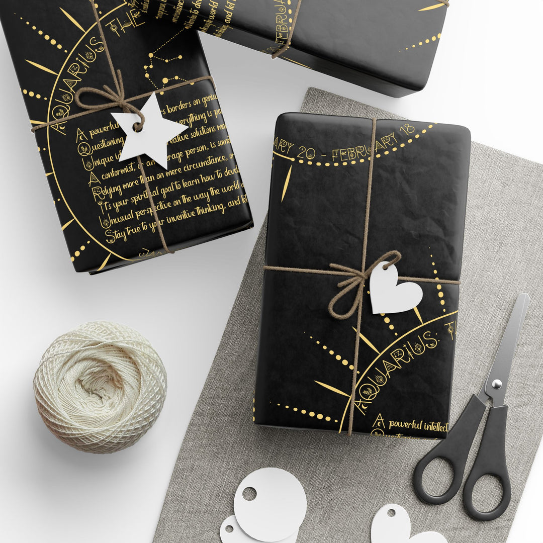 Aquarius Acrostic Poem Chic Gift Wrapping Paper