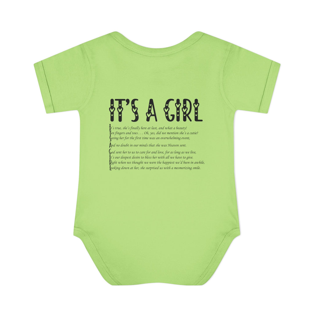 It's a Girl Acrostic Poem Baby Bodysuit - Ducky Design