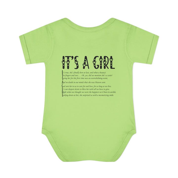 It's a Girl Acrostic Poem Baby Bodysuit - Ducky Design