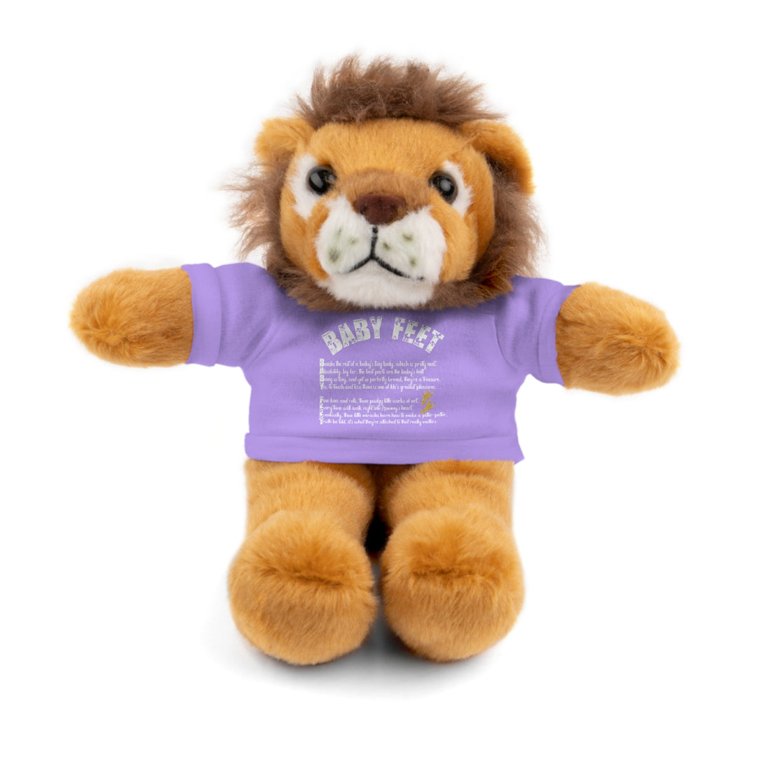 Baby Feet Acrostic Poem Stuffed Animals with Tee - Baby Feet - Gold Footprints