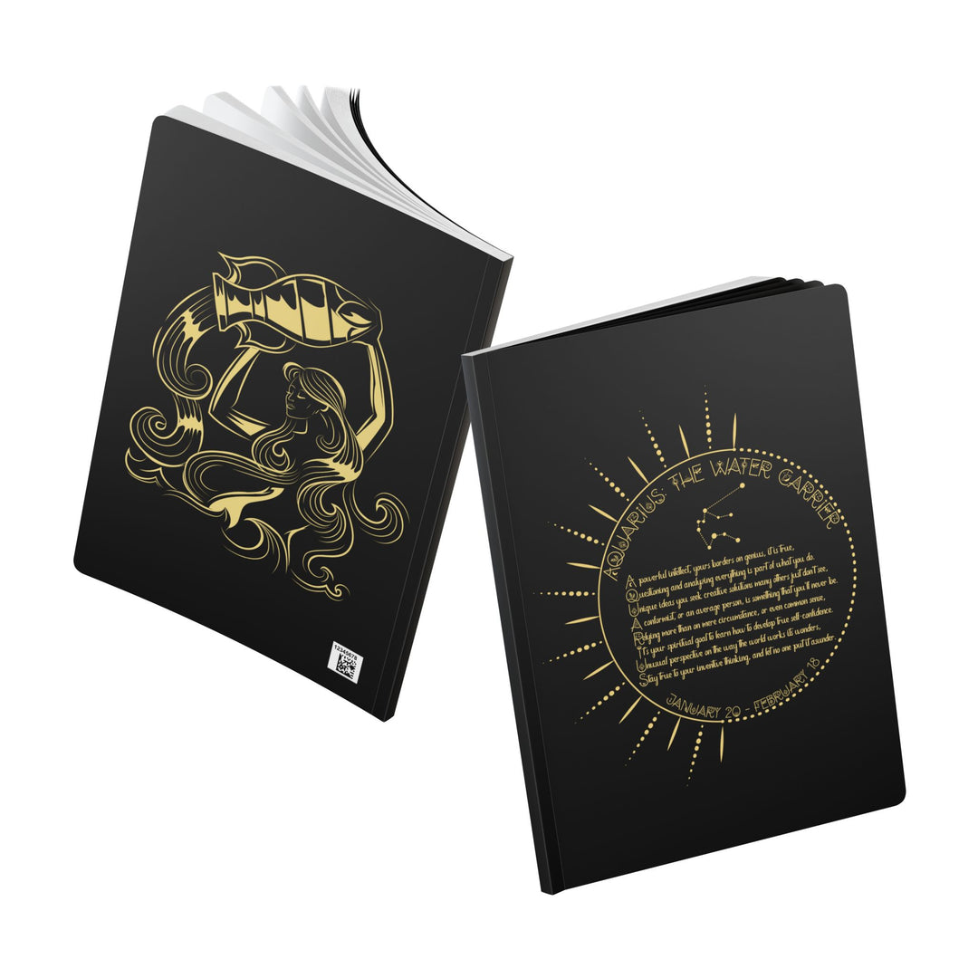 Aquarius Acrostic Poem Astrological Softcover Notebook