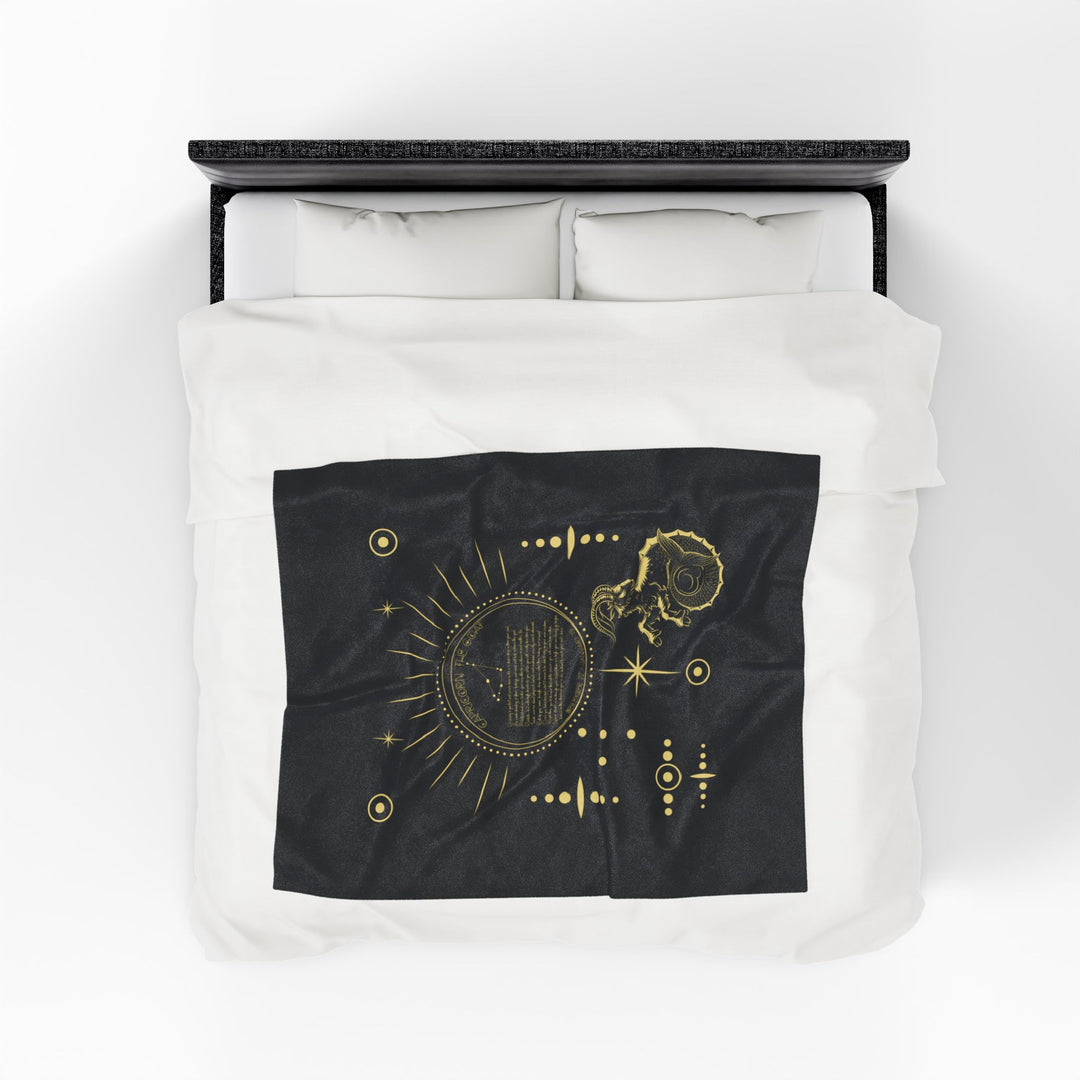 Capricorn Acrostic Poem Velveteen Blanket