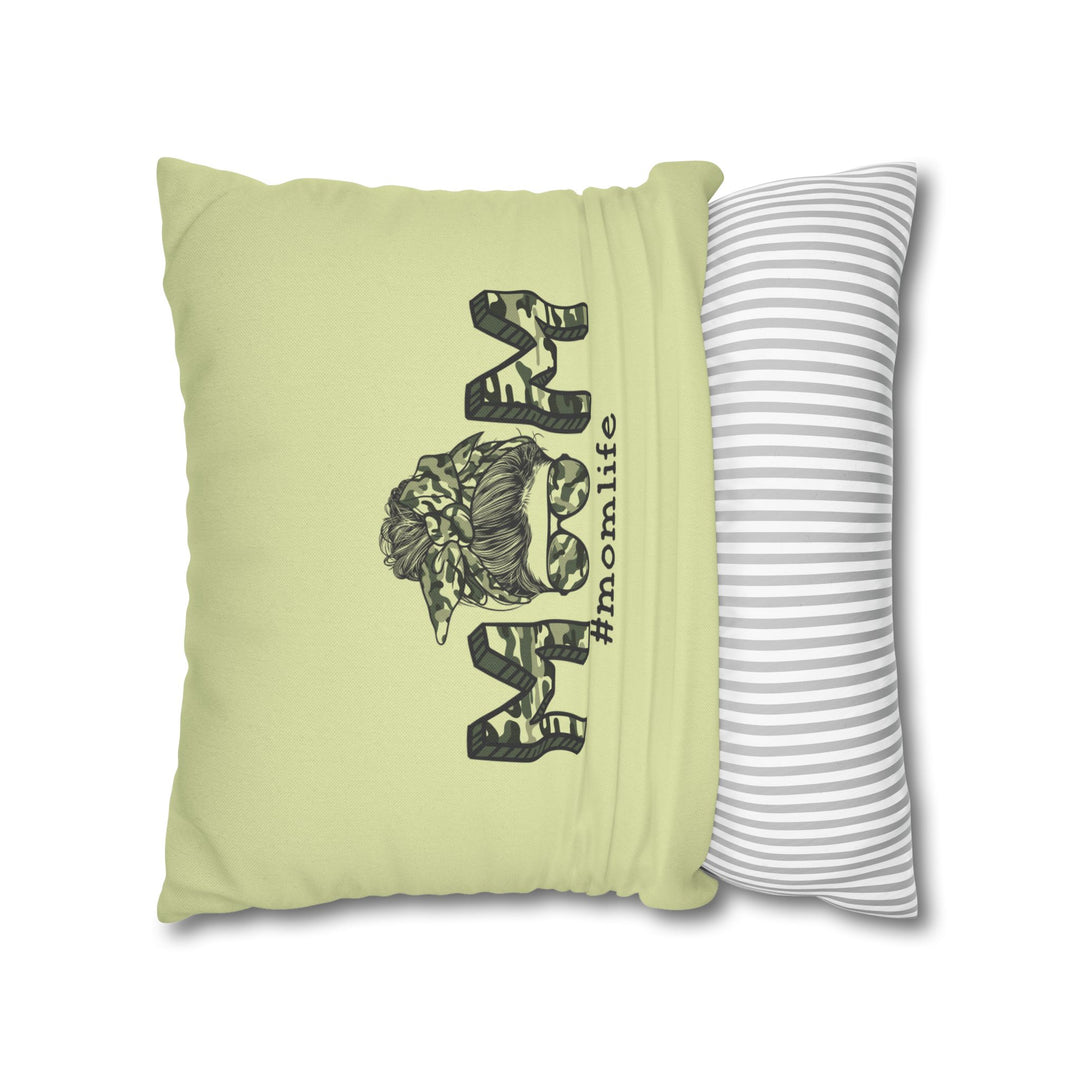 My Mother Acrostic Poem Pillow Cover -  Camo Design
